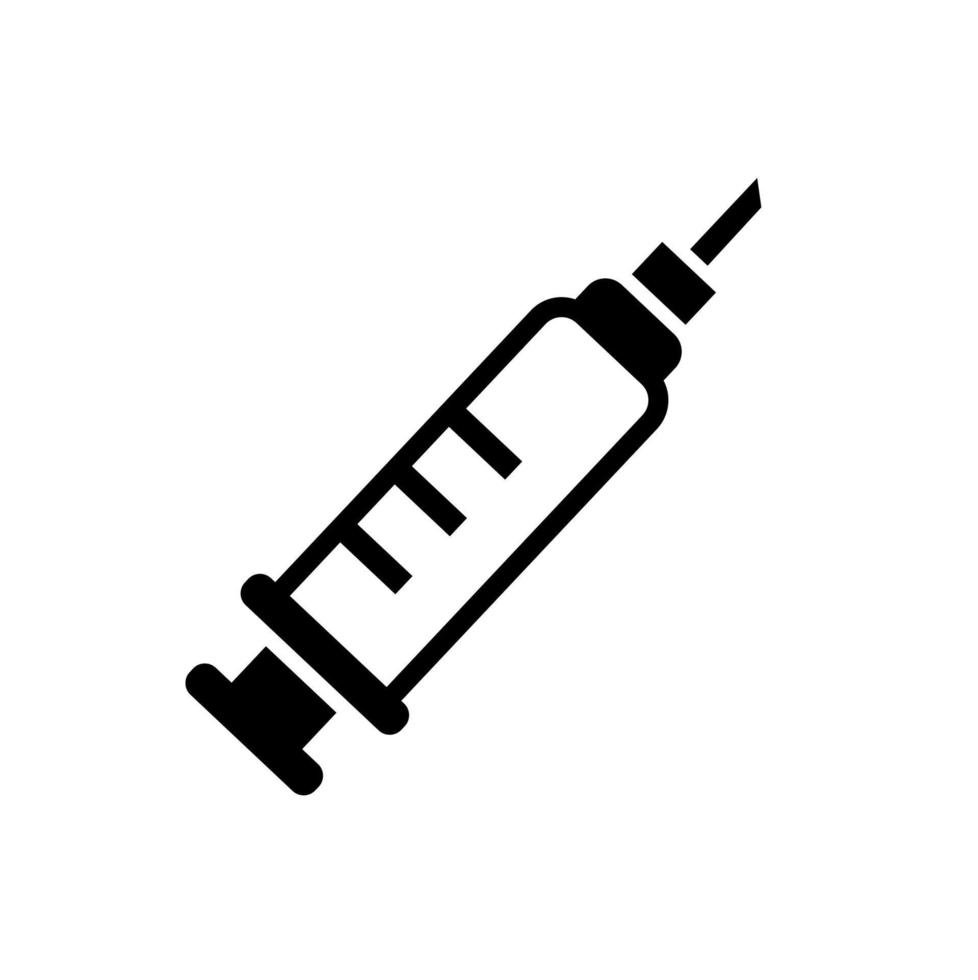 Vaccination syringe abstract icon vector