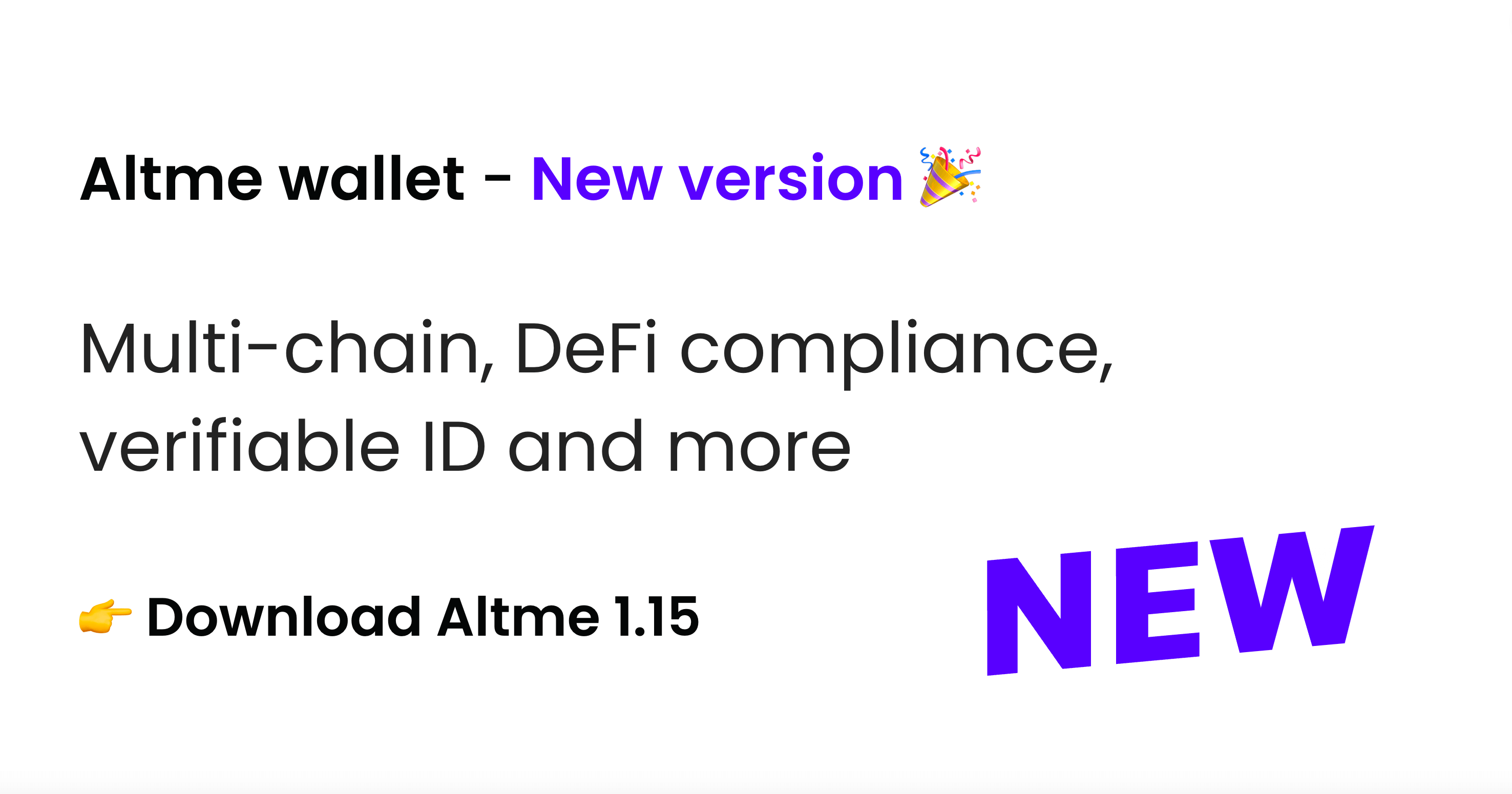 Altme wallet 1.15: Multichain, reliable digital ID, DeFi compliance