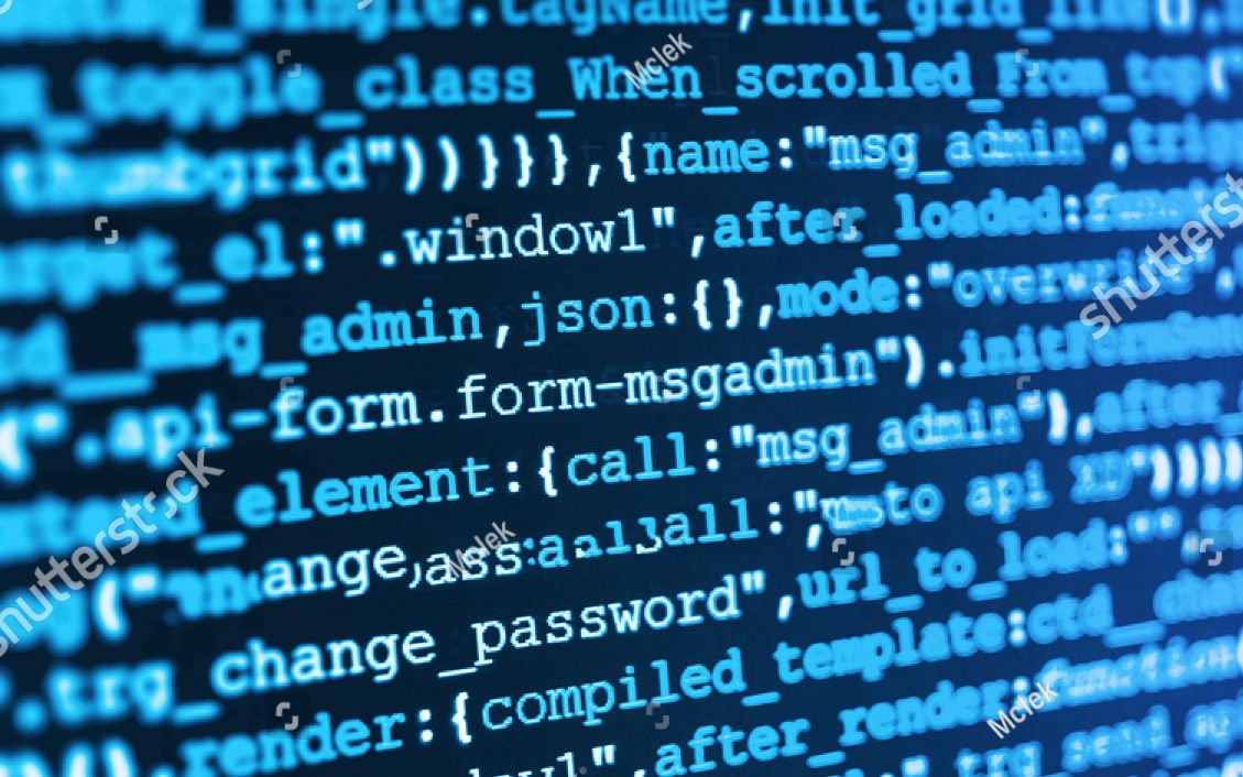 Stock photo  developer working on websites codes in office displaying program code on computer abstract it 537042610