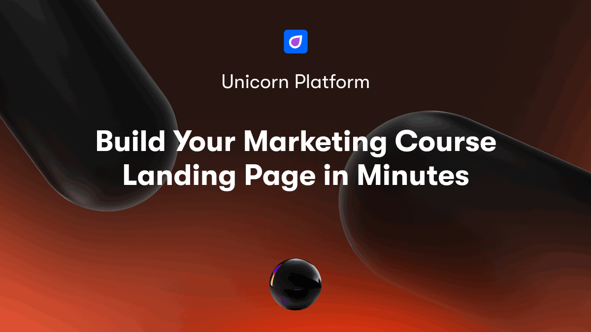 Build Your Marketing Course Landing Page in Minutes