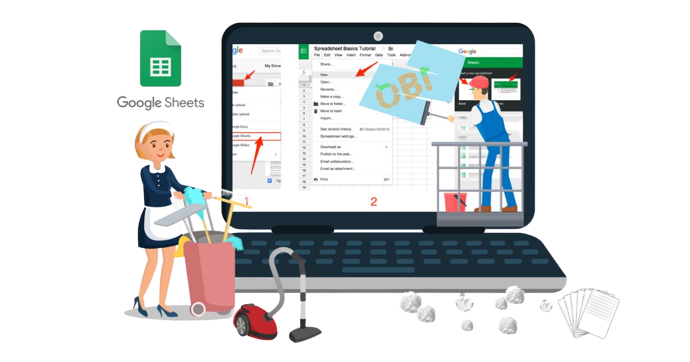 Obi services google sheets data cleansing products