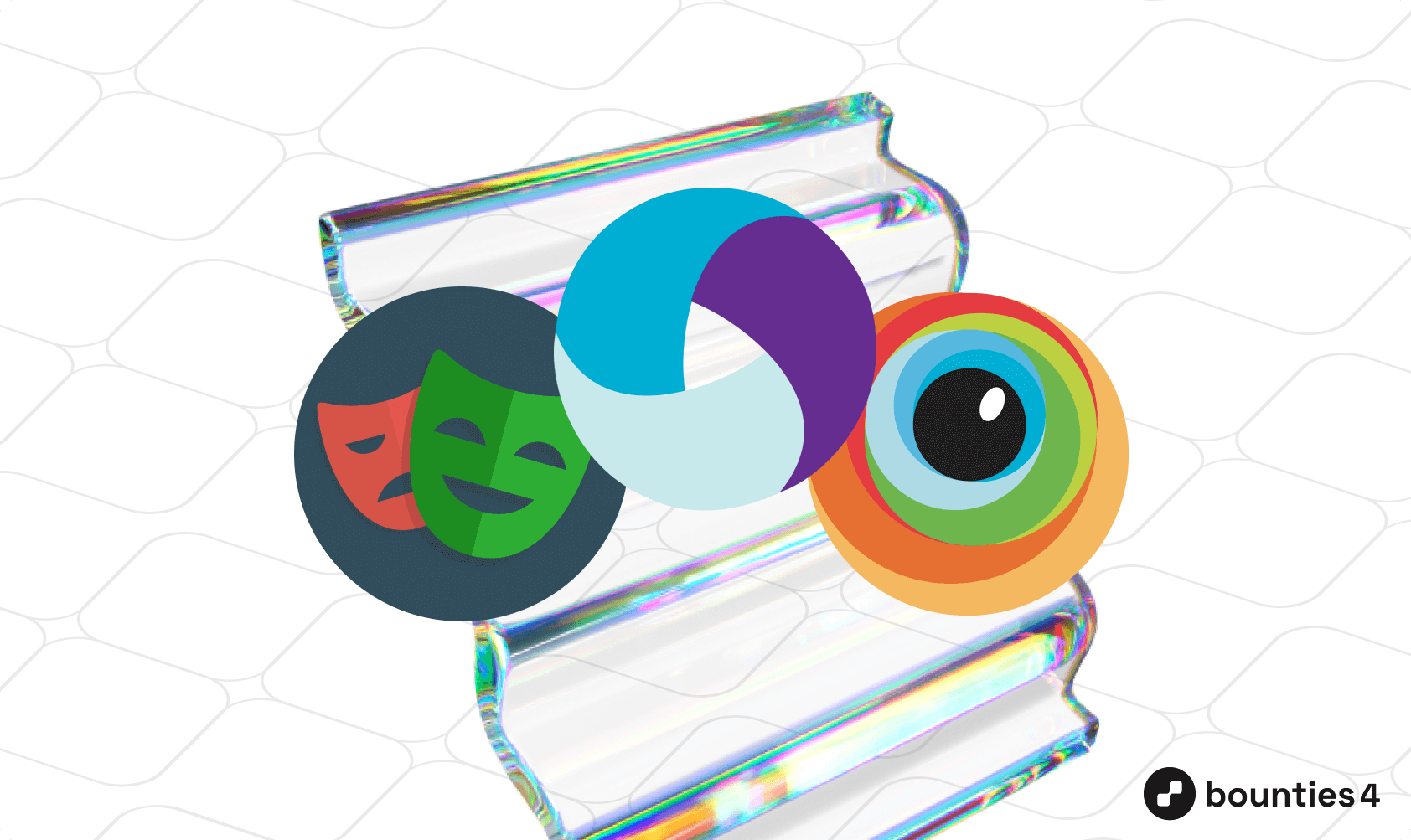 logo de três ferramentas: browserstack, appium e playwright