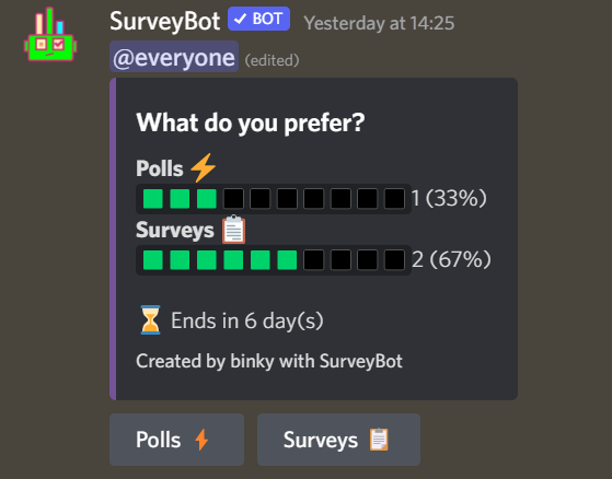 Poll   poll vs survey w answers