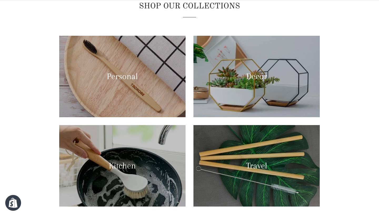 eco friendly products niche pre-built store category page