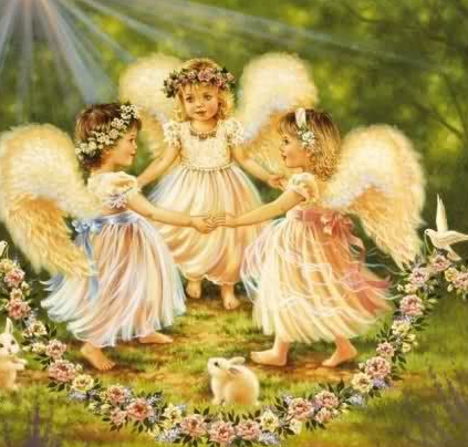 Child Angels At Play