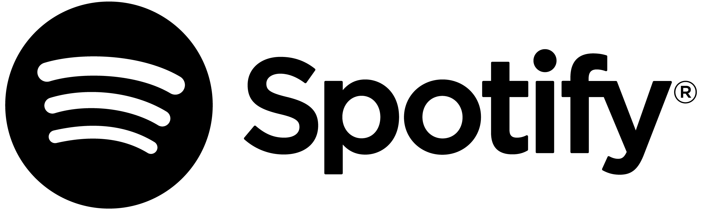 Spotify logo cmyk black
