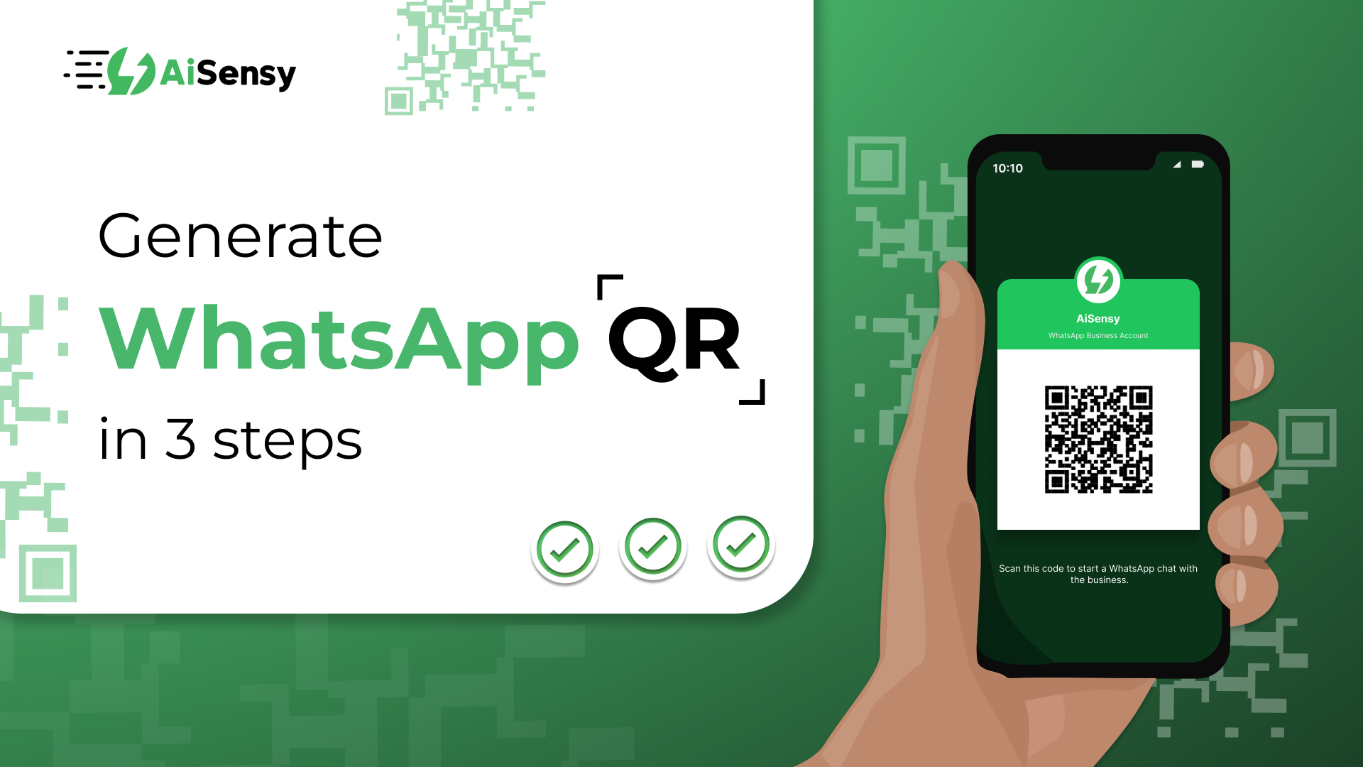 Steps to generate WhatsApp QR code