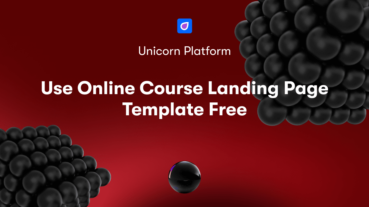 Use Online Course Landing Page Template Free