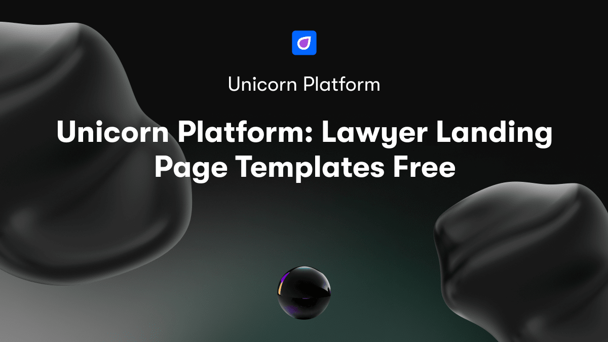 Unicorn Platform: Lawyer Landing Page Templates Free