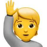 Raising hand emoji