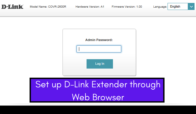 Set up D-Link Extender through Web Browser