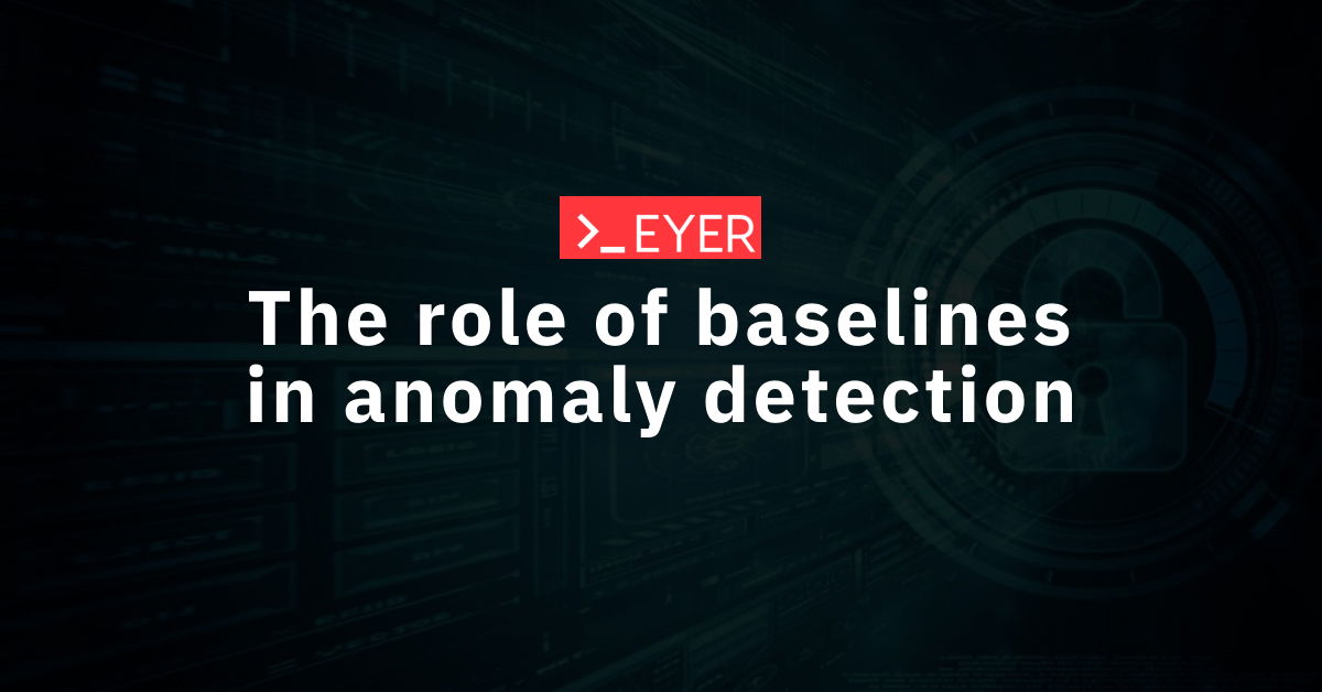 A plain black background with the title "The role of baselines in anomaly detection"