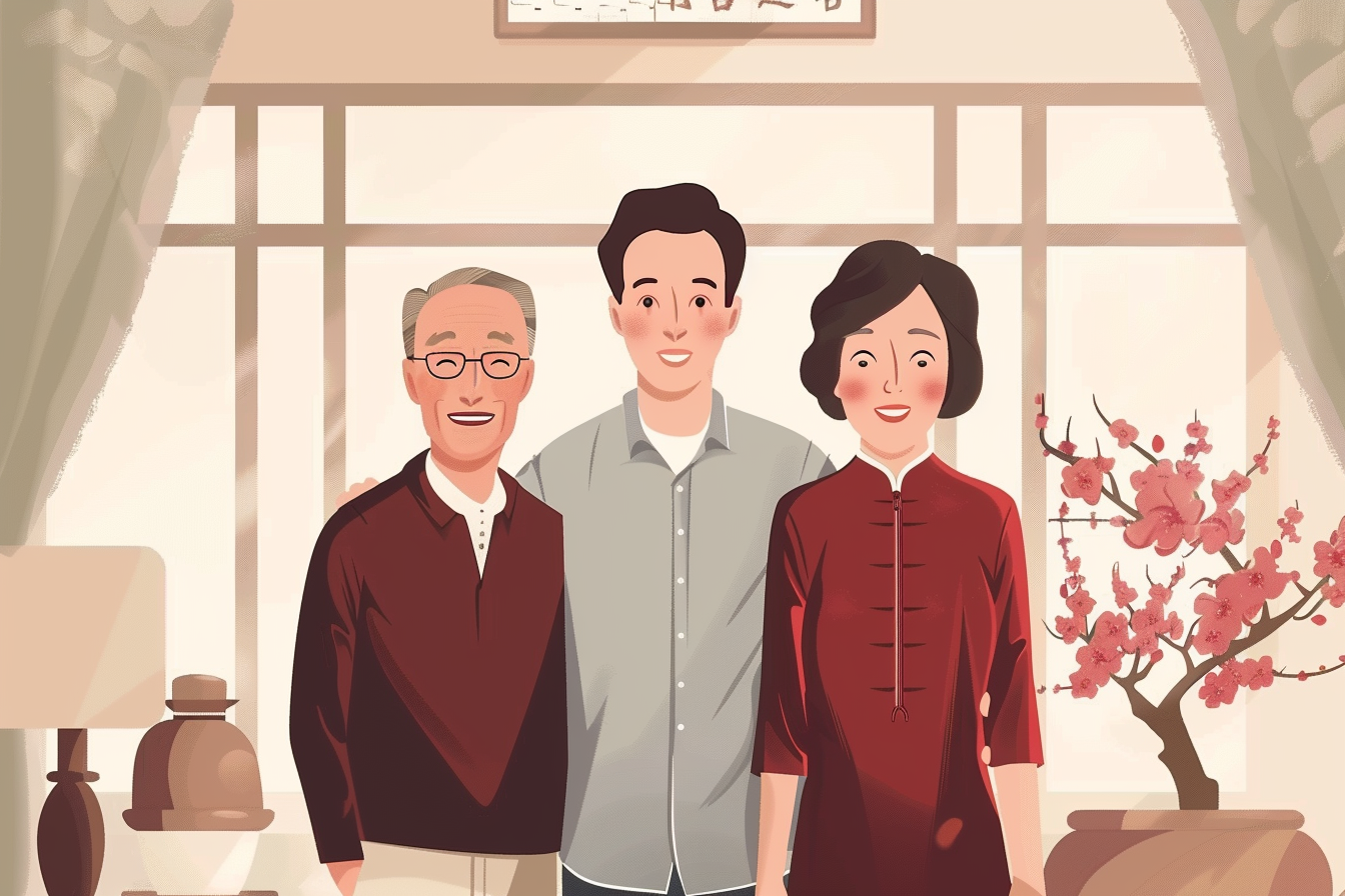 chinese boyfriend with parents