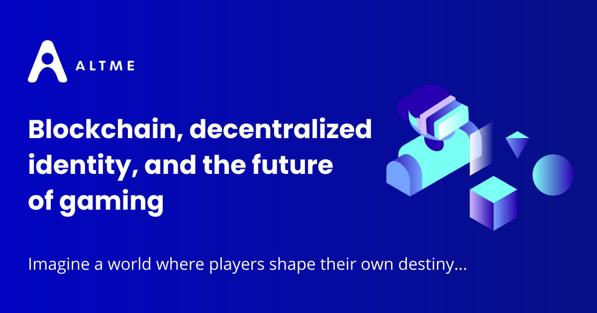 A futuristic player with interconnected virtual worlds, symbolizing the transformation of the gaming industry through Decentralized Identity and verifiable credentials.