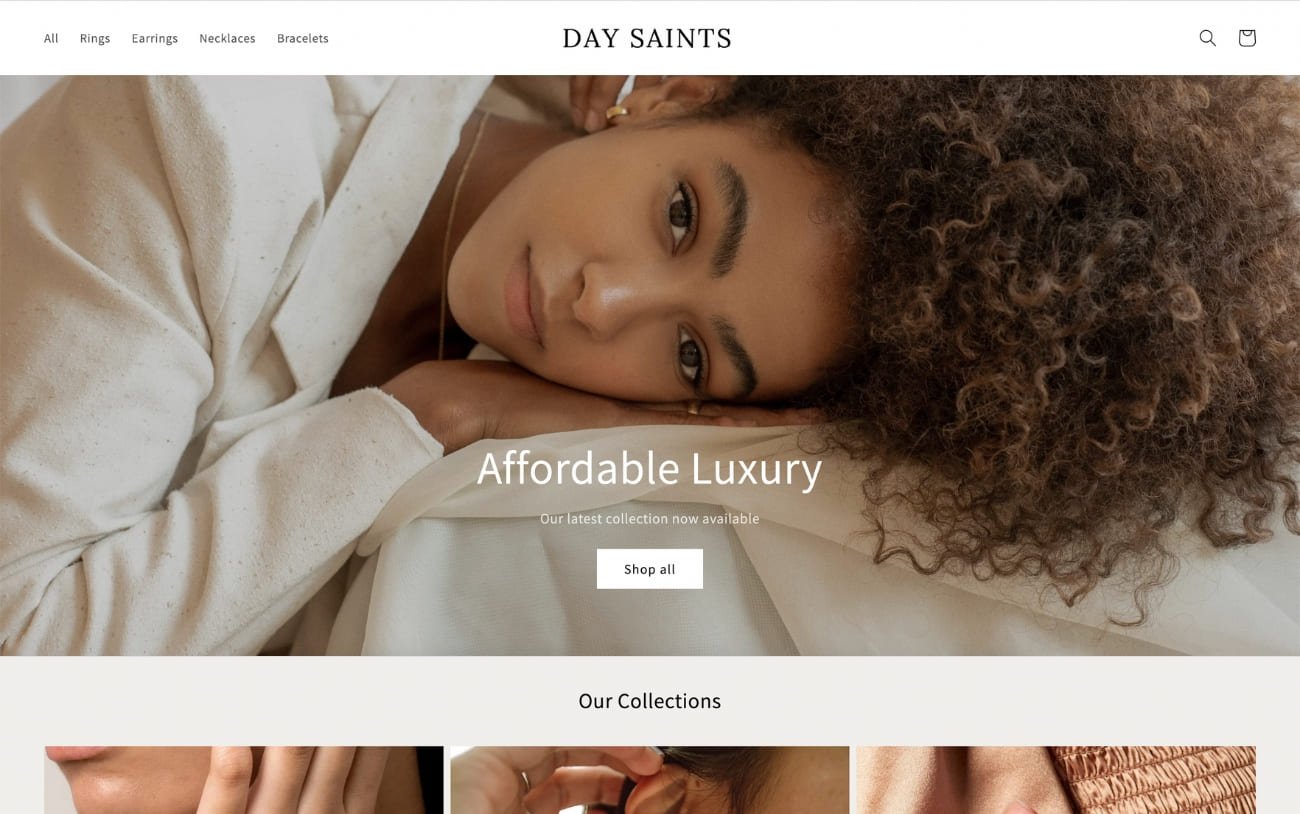 Daysaints shopify store for sale desktop