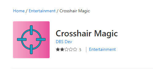 Crosshair Magic microsoft store page