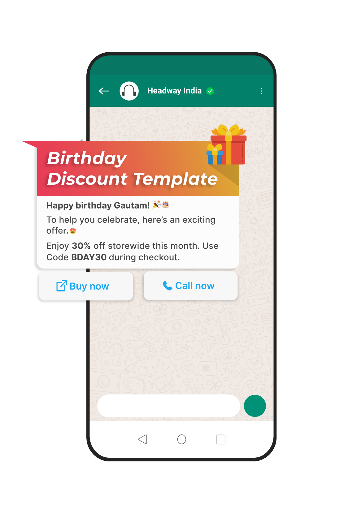 Birthday discount template