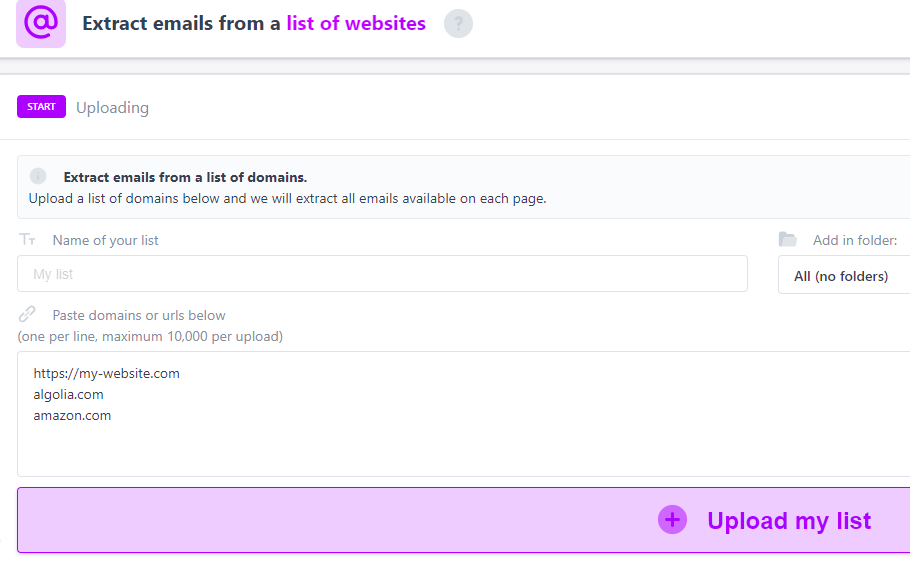 Extract emails from websites module on Hatrio Sales