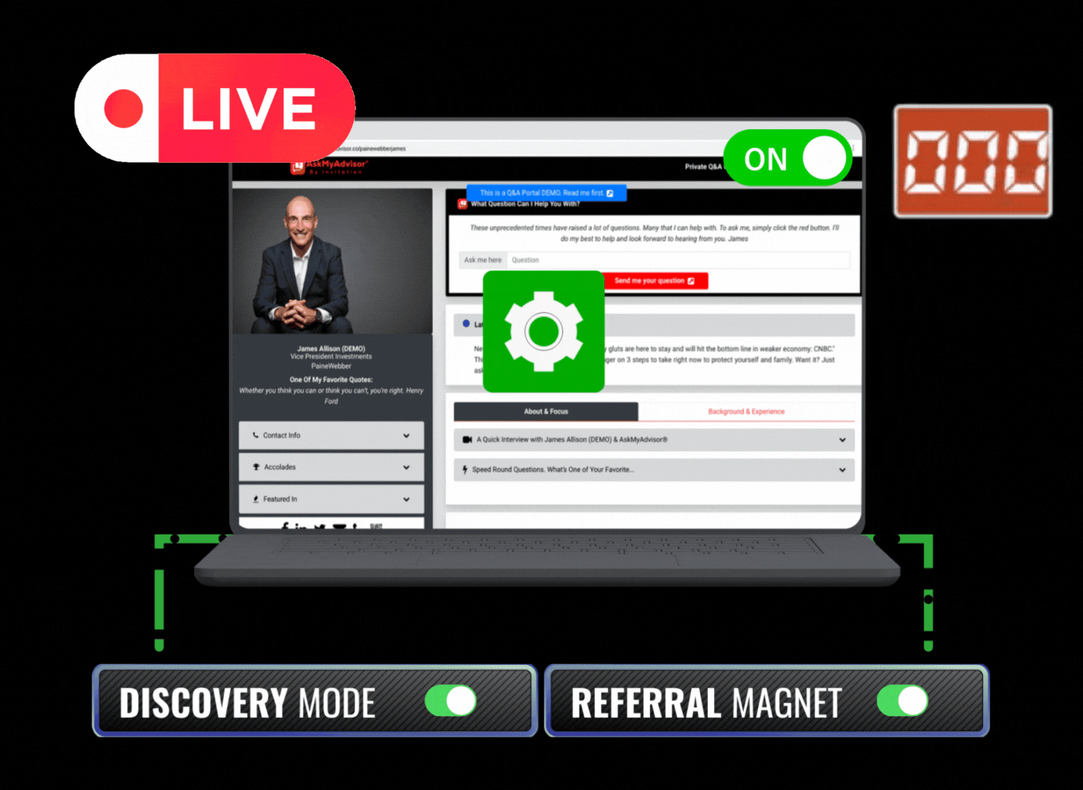 Discover mode referral magnet