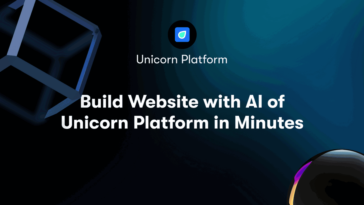 Build Website with AI of Unicorn Platform in Minutes