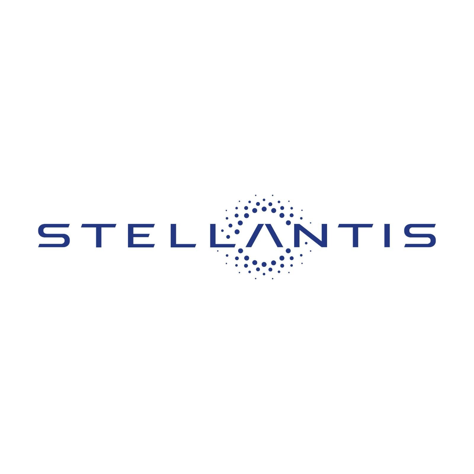 White stellantis logo white background