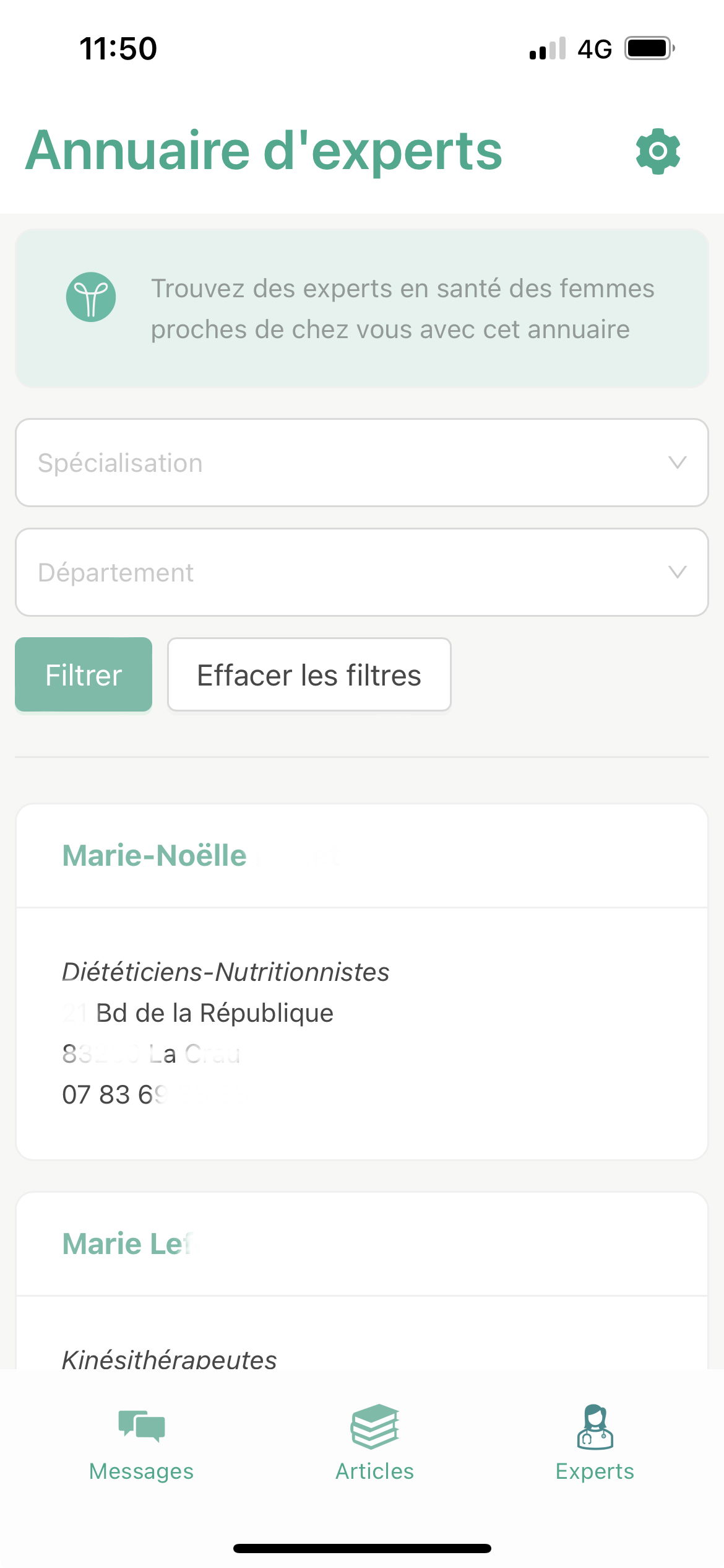 Gynger app   annuaire