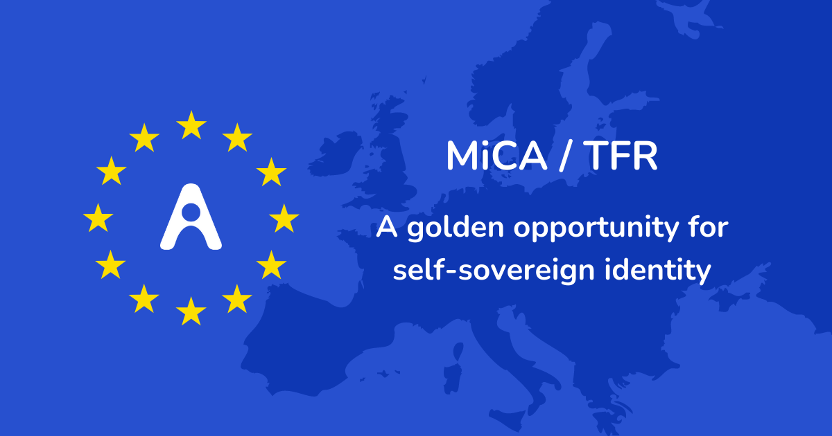 MiCA/TFR Regulation and Self-Sovereign Identity in Europe