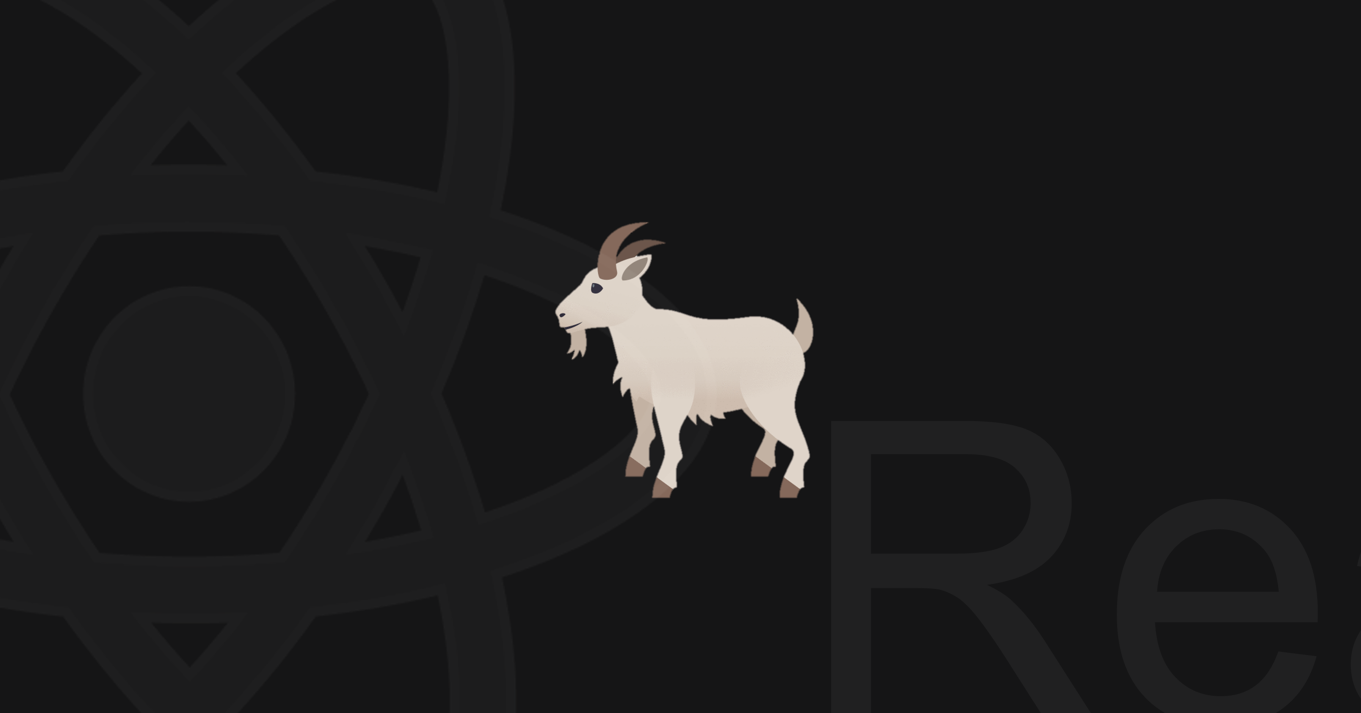 Image of a goat on a black background